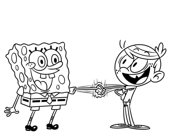 Раскраска шумный дом Луан