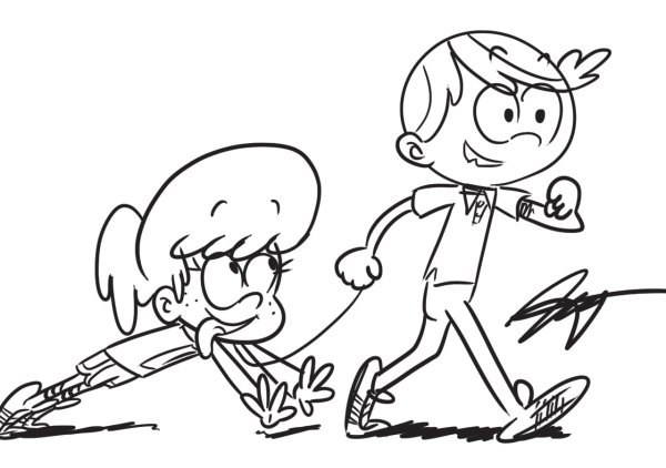 Раскраска мой шумный дом Линкольн