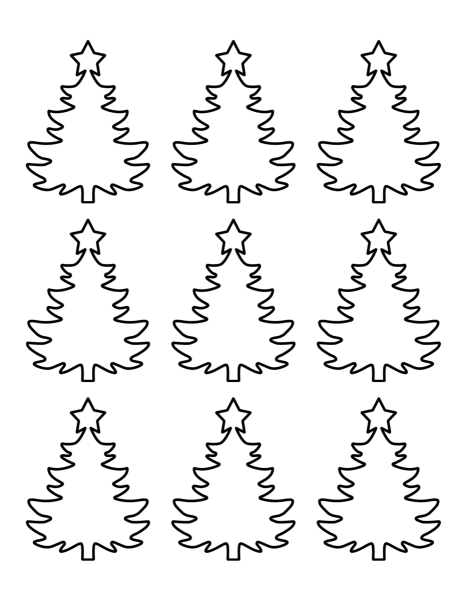 Елочка трафарет