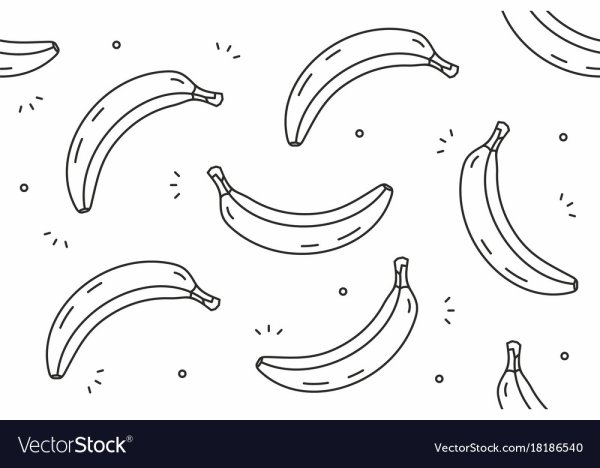 Трафарет банана для вырезания