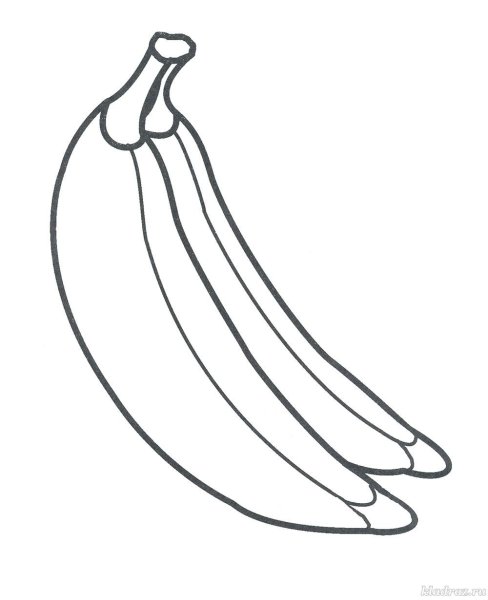 Два банана для раскрашивания