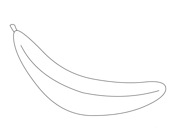 Раскраска фрукты банан