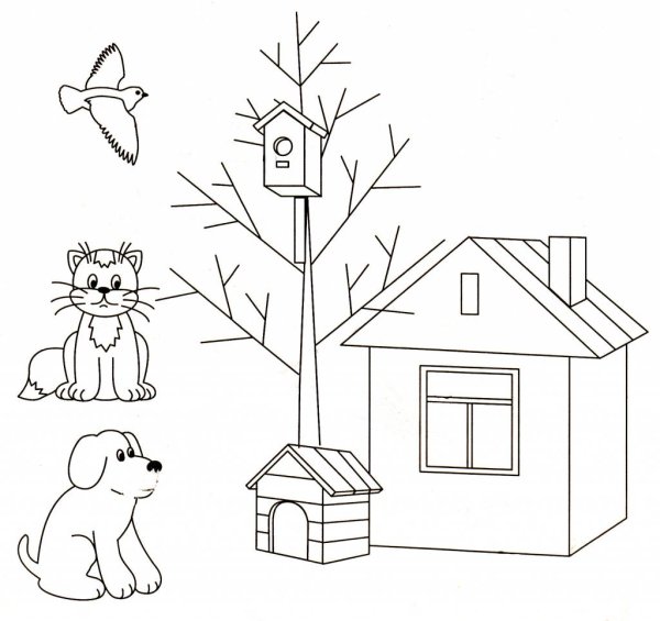 Рисование кто в каком домике живет