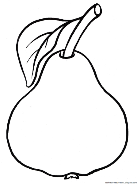 Груша раскраска
