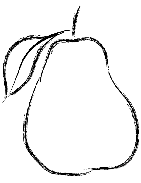 Трафарет груши для рисования
