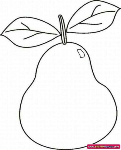 Трафарет груши для вырезания