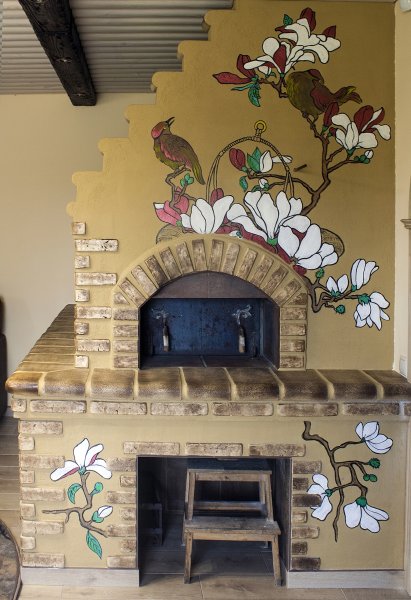 Роспись русской печки