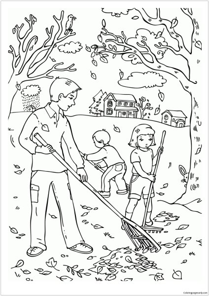 Раскраска. Осень