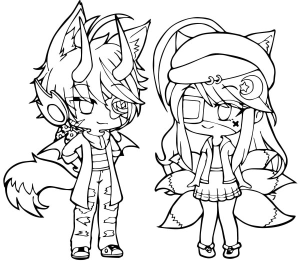 Раскраска гача лайф