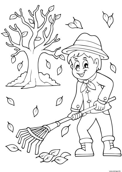 Раскраски для мальчиков осень