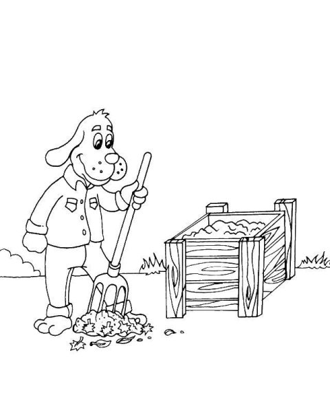 Разукрашка уборка