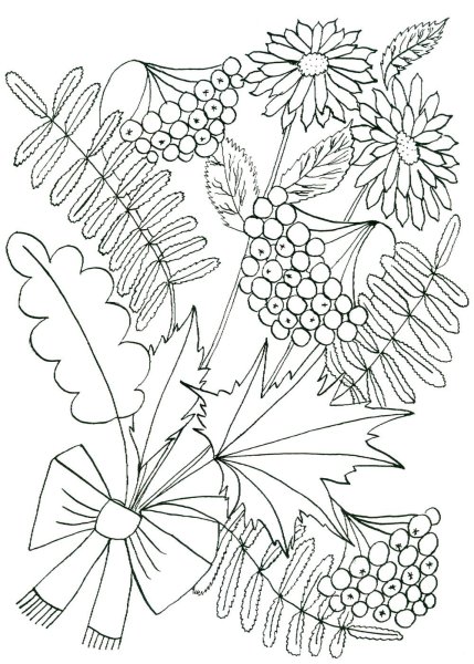 Осениебукет раскраска