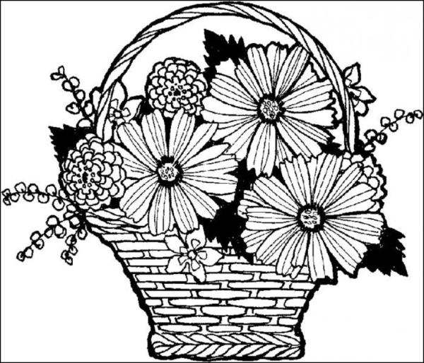 Эскиз цветочной композиции