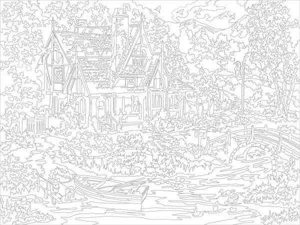 Холст с номерами для раскрашивания