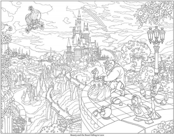 Раскраска Томас Кинкейд Дисней