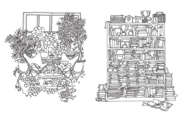 Раскраска творческий беспорядок