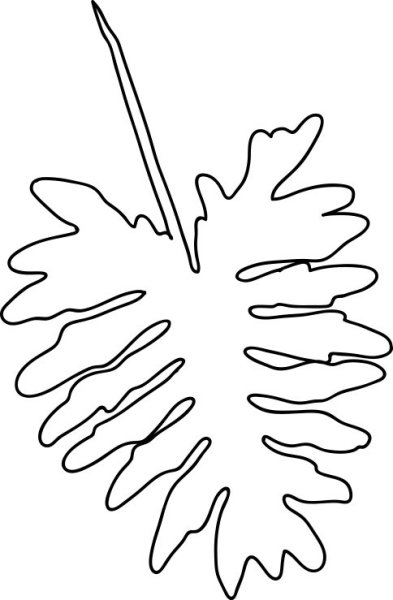 Трафарет тропического листочка
