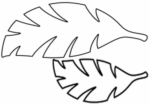 Пальмовый лист трафарет