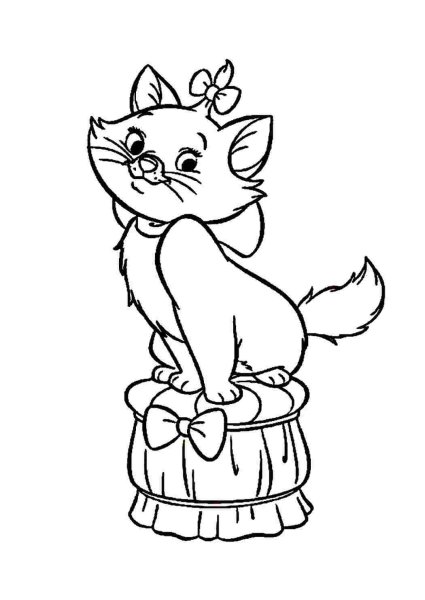 Раскраска. Котики