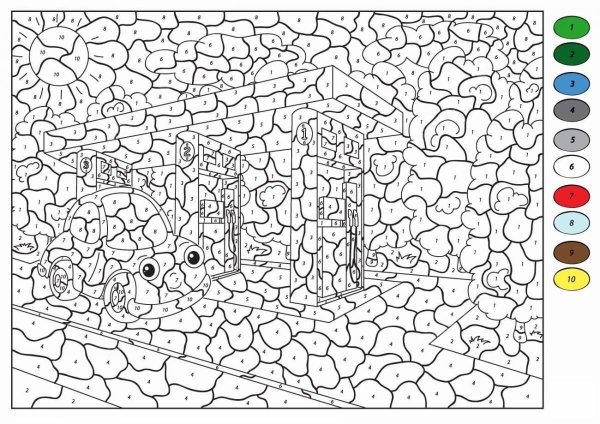 Раскраски по номерам сложные