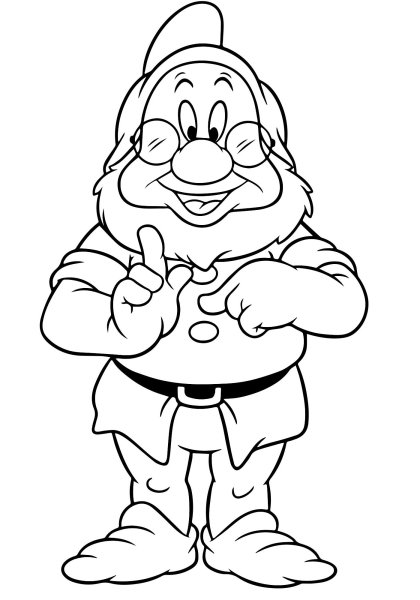 Гномик раскраска для детей