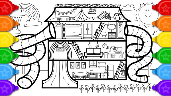 Раскраски ЛОЛ В домиках