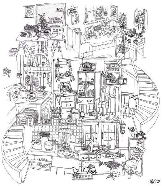 Раскраски ЛОЛ В домиках