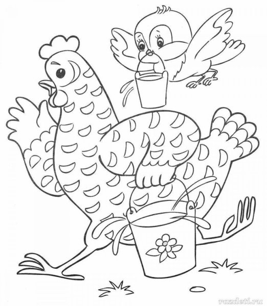 Корочка с ведром раскраска для детей