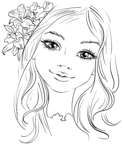 Раскраска мейкап для девочек