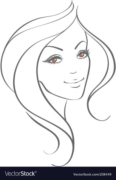 Лицо девушки для аппликации