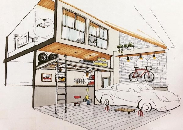 Гараж набросок