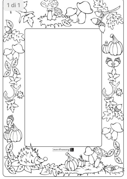 Раскраска осенние рамки для детей