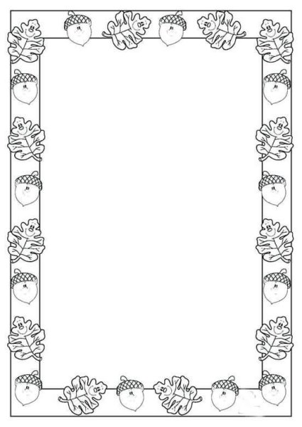 Раскраска осенние рамки для детей