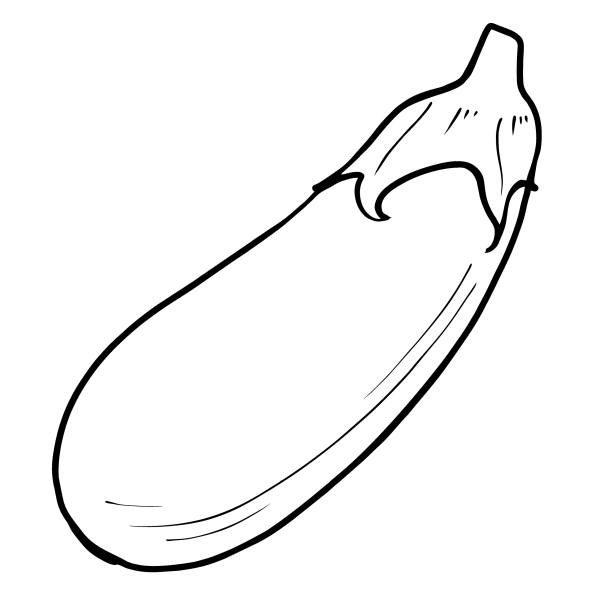 Баклажан раскраска для малышей
