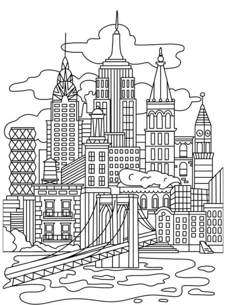 Раскраска "город"