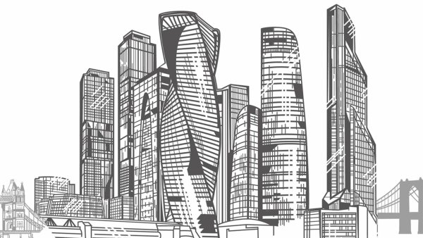 Москва Сити Графика