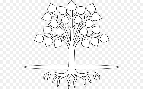 Дерево с корнями раскраска