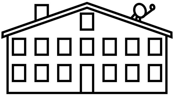 Дом раскраска