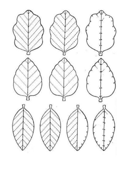 Штриховка листики