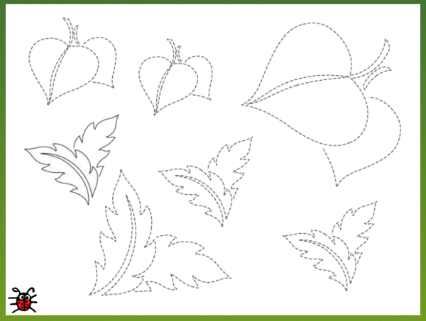 Листочек по точкам