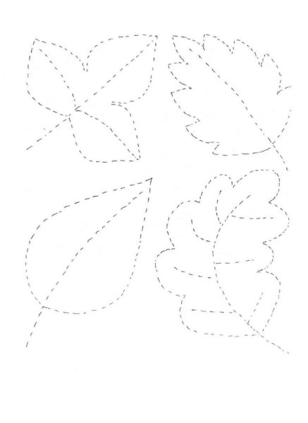 Штриховка листьев для дошкольников