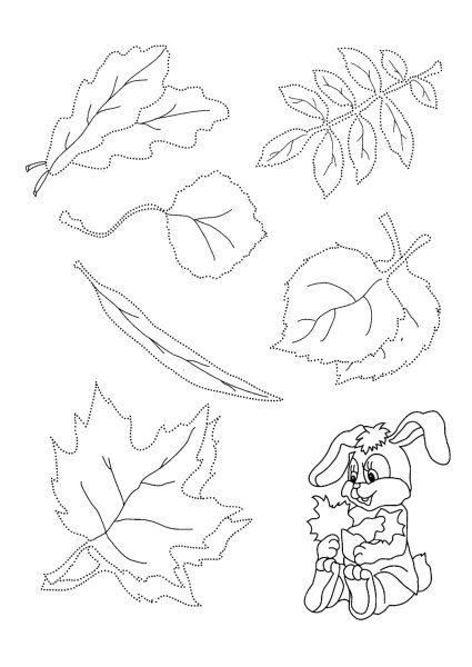 Осенняя штриховка для детей 5-6 лет