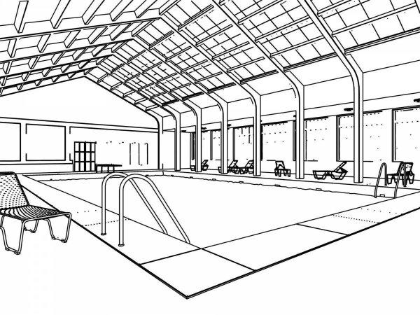 Проект спортивного зала в школе рисунок