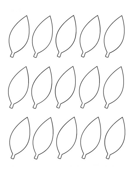 Трафареты листьев для вырезания из бумаги