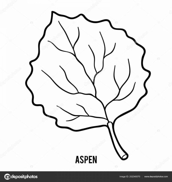 Осиновый лист трафарет для вырезания