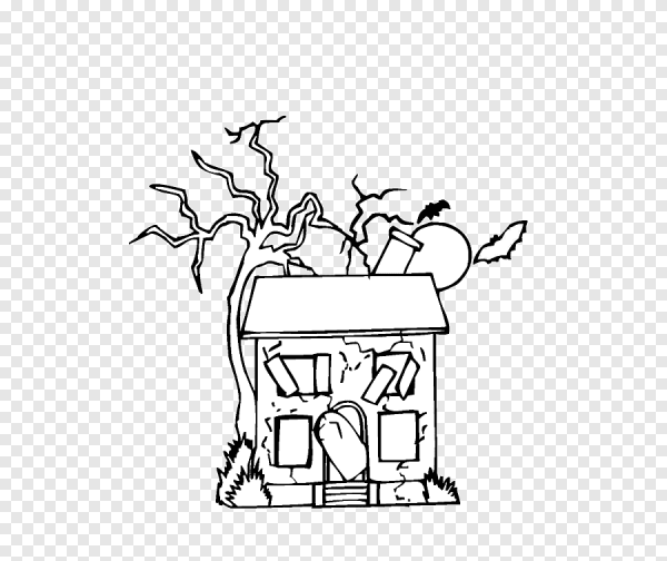 Горящий дом раскраска