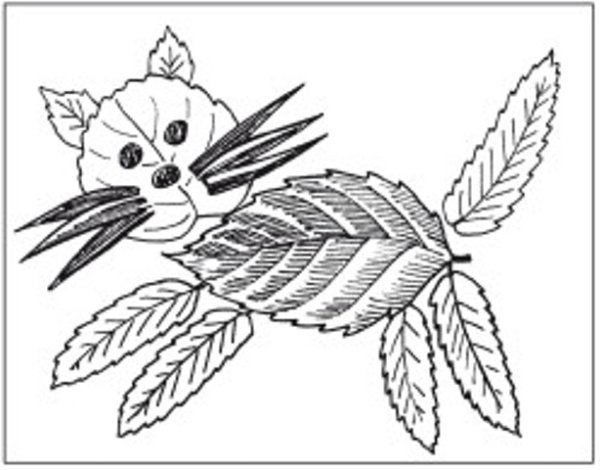 Трафарет для поделки из листьев