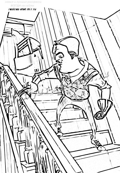 Раскраски из игры привет сосед