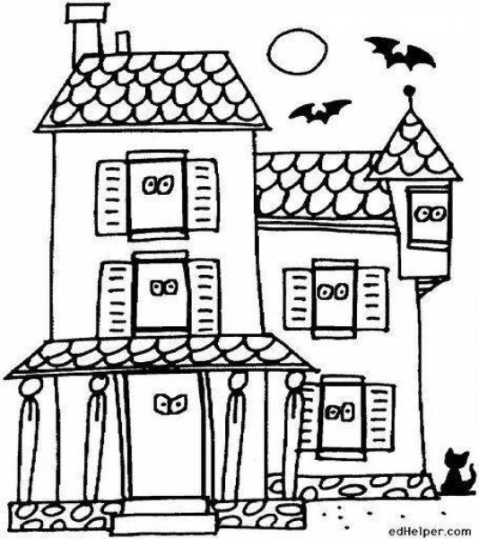 Дом сосед раскраска для детей