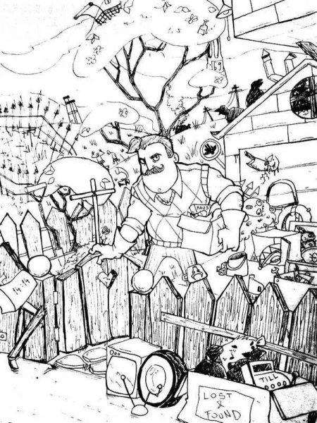 Привет сосед разукрашивать